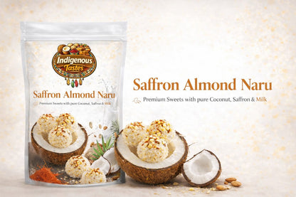 Milk Kesar Badam Naru – Traditional Bengali Sweet (300g